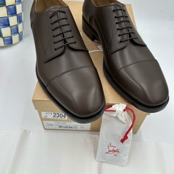 Men’s Christian Cortomale leather Oxford size 42 made in Italy - Picture 3 of 7